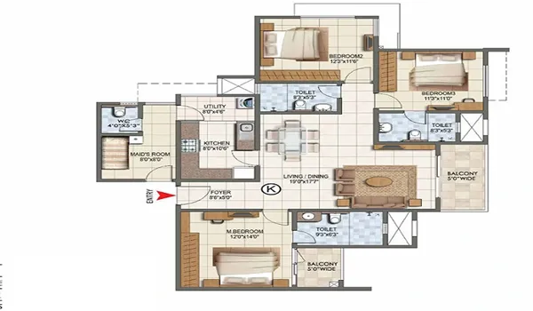 Featured Image of Godrej Melange 4 BHK Floor Plan